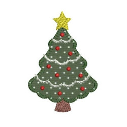 CHRISTMAS TREE OF APPLIQUE