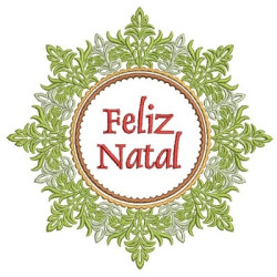 Diseño Para Bordado Garland Feliz Navidad