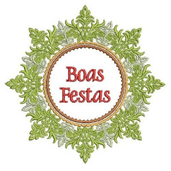 Diseño Para Bordado Felices Fiestas Garland 3