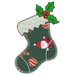 Diseño Para Bordado Aplicación Navidad Boot