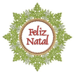 Matriz De Bordado Guirlanda Feliz Natal 1