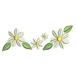 Matriz De Bordado Barrado Floral Menor