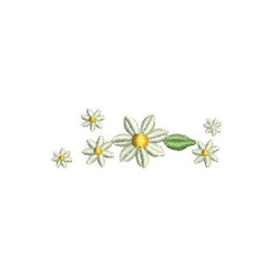Matriz De Bordado Barrado Floral Pequeno