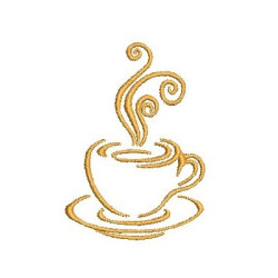 Matriz De Bordado Xícara De Café