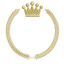 Diseño Para Bordado Ramos Marco Con La Corona 8