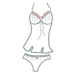 Matriz De Bordado Camisete Com Calcinha