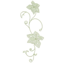 Matriz De Bordado Ramo Folhagem 17 Cm