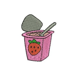 Embroidery Design Pot Of Yoghurt