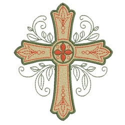 Embroidery Design Cross 12 Cm