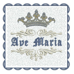 Matriz De Bordado Conjunto De  Alfaias Ave Maria  24