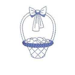 Matriz De Bordado Cesta De Ovos De Páscoa