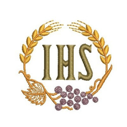 Diseño Para Bordado Ihs Trigos Y Uvas Minor