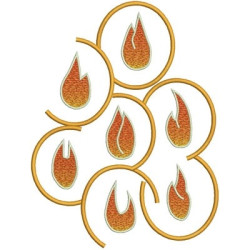 Embroidery Design Flames Pentecost