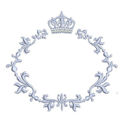 FLORAL FRAME WITH CROWN PROVENCE