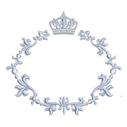 FLORAL FRAME WITH CROWN