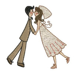 Embroidery Design Kiss Grooms