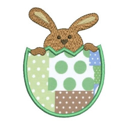 Embroidery Design Rabbit In Egg