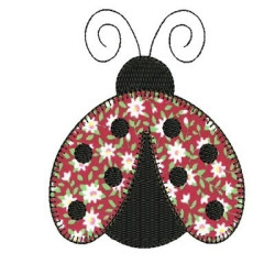 Diseño Para Bordado Mariquita Aplicación
