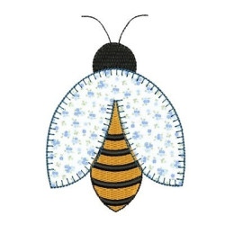 Diseño Para Bordado Abeja Aplicada