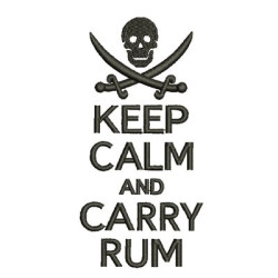 Matriz De Bordado Keep Calm Carry Rum 12 Cm