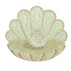 Diseño Para Bordado Shell Con La Perla