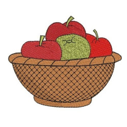 Embroidery Design Basket Of Tomatoes 12 Cm