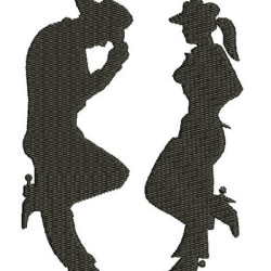Matriz De Bordado Casal Cowboy & Cowgirl