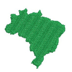 Embroidery Design Map Of Brazil 5 Cm