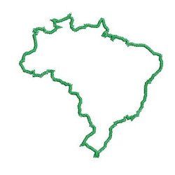 MAP OF BRAZIL  8 CM