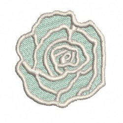 Diseño Para Bordado Rosa Estilizada