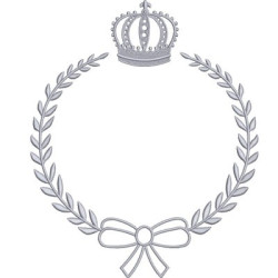 Matriz De Bordado Ramos Com Coroa 9
