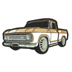 Embroidery Design Classic Car With Outline 31