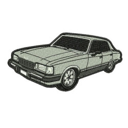 Embroidery Design Outlined Old Gray Car