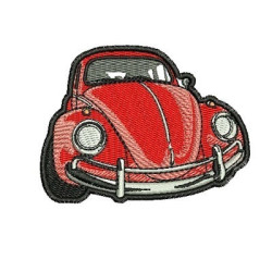 Embroidery Design Old Car With Red Outline