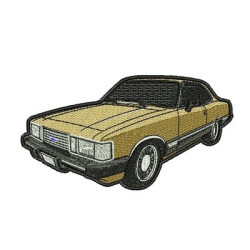 Embroidery Design  Yellow Outlined Vintage Car