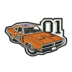 Embroidery Design Vintage Car With Outline 01