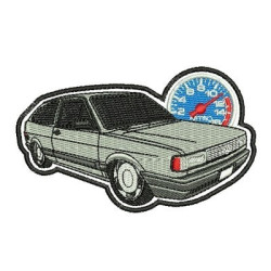Embroidery Design Vintage Car With Outline