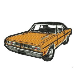 Embroidery Design Old Classic Car With Outline