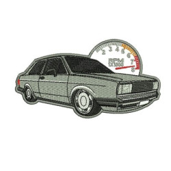 Embroidery Design Outlined Old Car