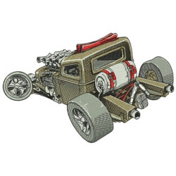 Embroidery Design Hot Rod 4