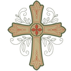 Embroidery Design Cross Of 20 Cm