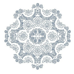 Diseño Para Bordado Encaje Floral