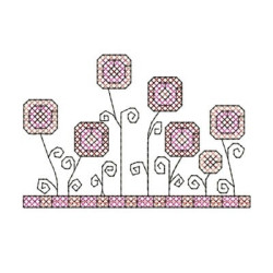 Embroidery Design Garden Cross Point 1