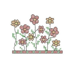 Embroidery Design Garden Cross Point 2