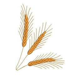 Embroidery Design Wheat Corner