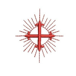 Embroidery Design Cross With Host