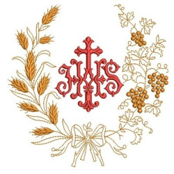 Embroidery Design Grapes & Trigos Jhs 8