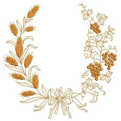 Embroidery Design Grapes & Trigos 21