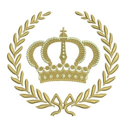 Matriz De Bordado Ramos Com Coroa 14 Cm