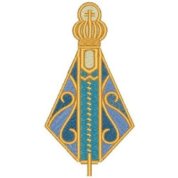 Matriz De Bordado N.s. Aparecida 10 Cm Preenchida
